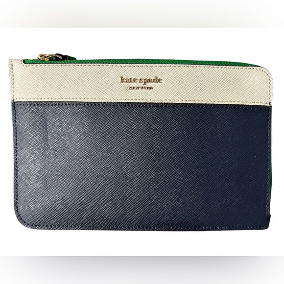 Kate Spade L-zip Saffiano Leather Wristlet EUC - Picture 3 of 7